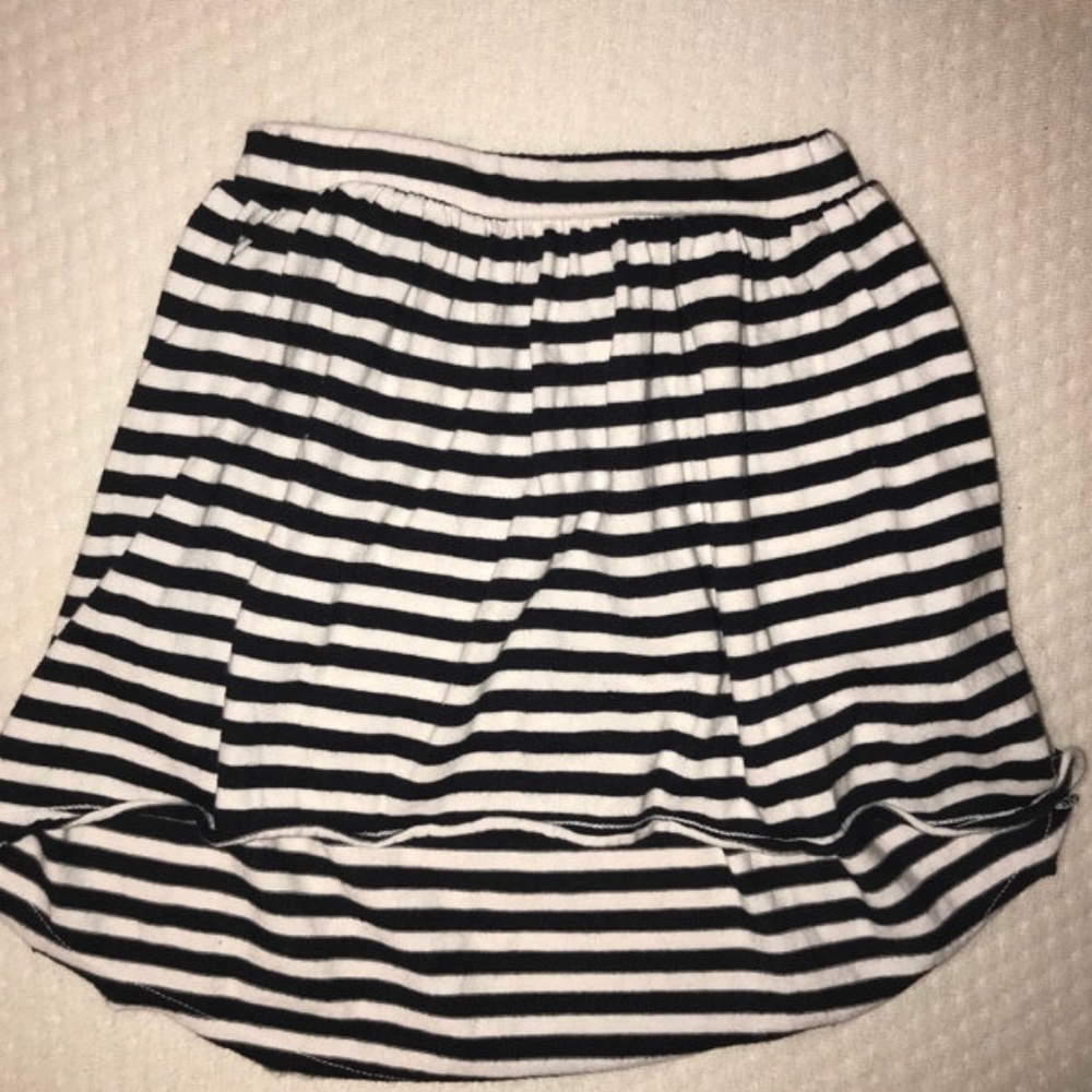 Nico Nico striped black & white hi low skirt